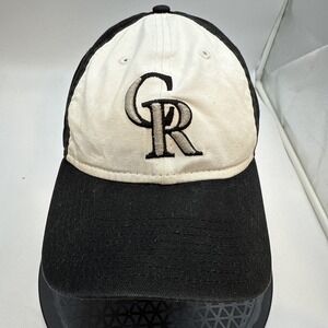 Colorado Rockies New Era 9TWENTY Hat Strap Back ADJUSTABLE  BlK WHT MLB Baseball